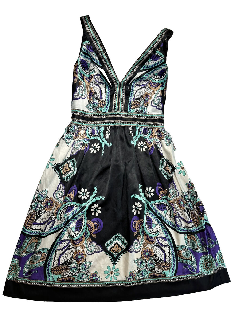 Vintage Ice Dress Size 8 A Line Satin Feel